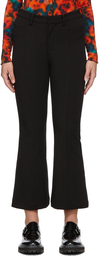 Proenza Schouler Fine Gauge Rib Knit Pants Black Forest In 001 Black