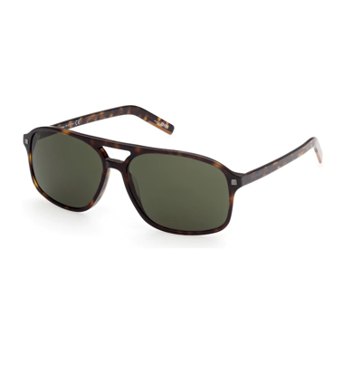 Shop Ermenegildo Zegna Green Pilot Mens Sunglasses Ez0151 56n 60