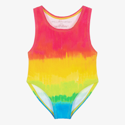 Shop Stella Mccartney Kids Girls Rainbow Baby Swimsuit (upf50+) In Pink