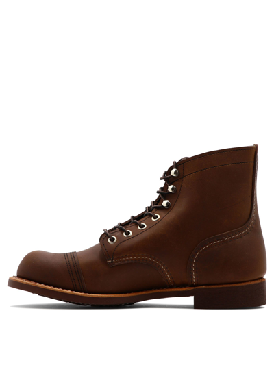 Shop Red Wing Shoes "iron Ranger" Ankle Boots In Brown