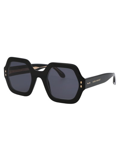 Shop Isabel Marant Sunglasses In 2m2ir Black Gold