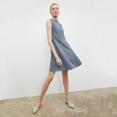 Shop M.m.lafleur The Malala Dress - Recycled Wondertex In Steel Blue