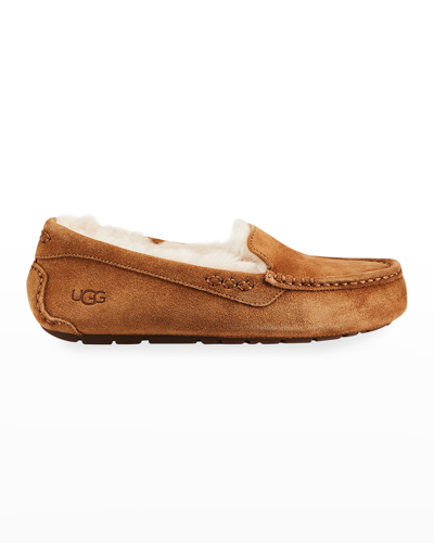Shop Ugg Ansley Water-resistant Slippers In Chestnut
