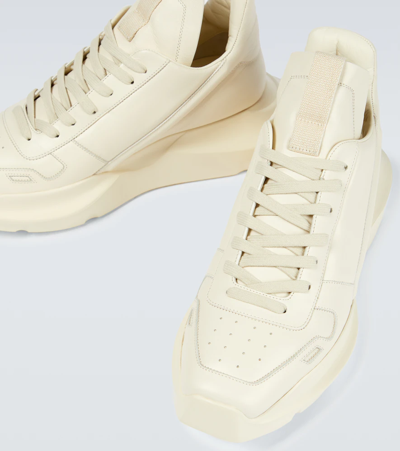 Shop Rick Owens Geth High-top Sneakers In Milk/milk/milk