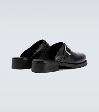 Our Legacy Ssense Exclusive Black Leather Camion Mule Loafers In Black Leather