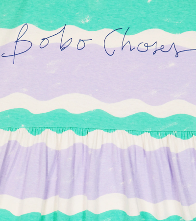 Shop Bobo Choses Striped Cotton Dress In Offwhite