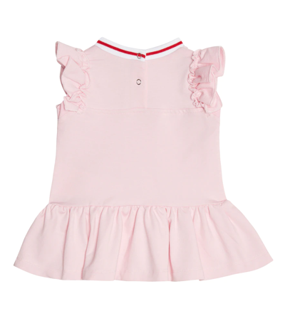 Shop Monnalisa Baby Embellished Cotton-blend Dress In Rosa Fairy Tale