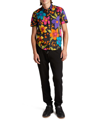 Shop Saint Laurent Men's Multi-floral Sport Shirt In Multicolor