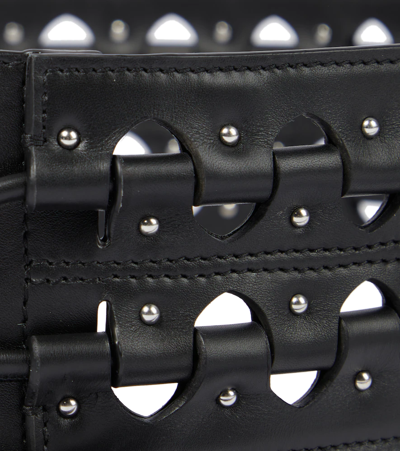 Shop Alaïa Corset Leather Belt In Noir