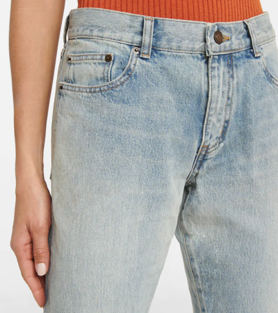 Shop Saint Laurent Low-rise Boyfriend Jeans In Blue