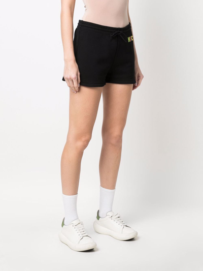 Shop Moschino Shorts Con Logo Multicolor In Black