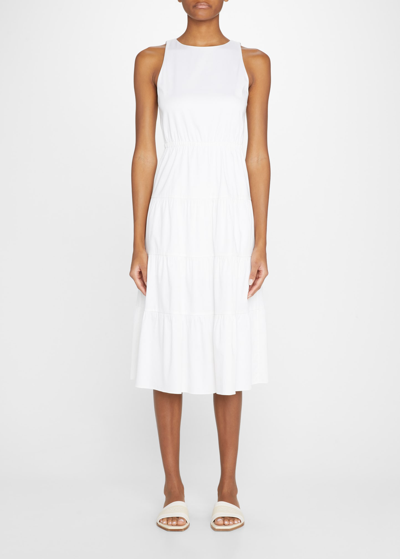 Alice And Olivia Hartley Midi Dress In White | ModeSens