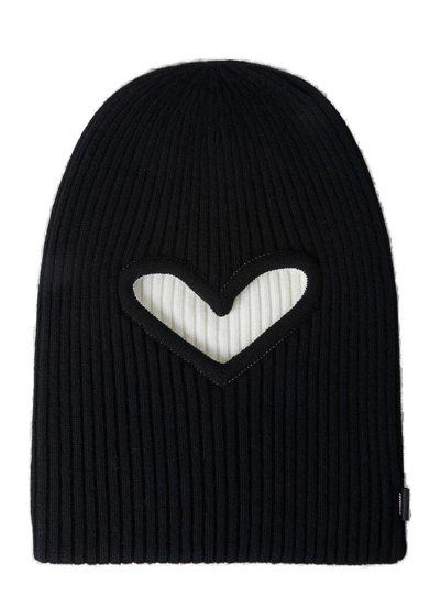 Shop Burberry Reversible Cut Out Beanie In Multi