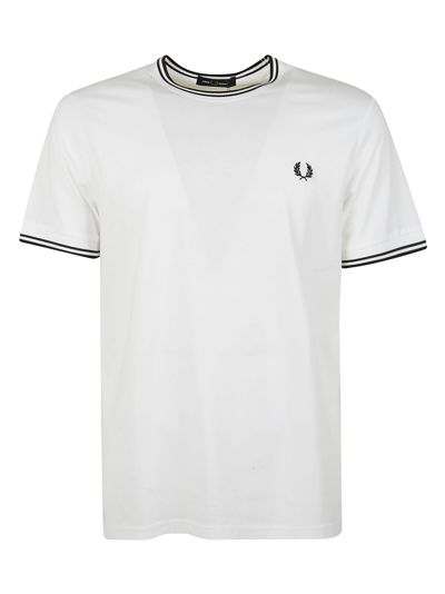 Shop Fred Perry Twin Tipped T-shirt In White