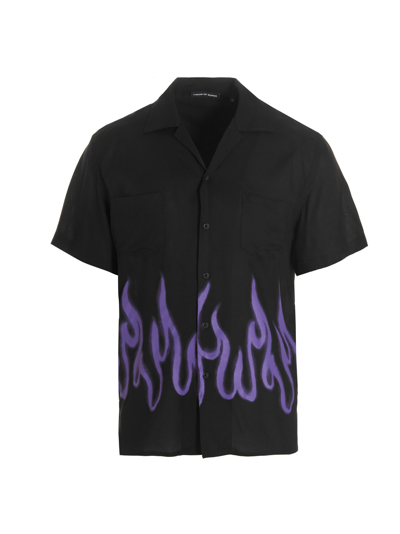 Shop Vision Of Super Fiamme Shirt In Black