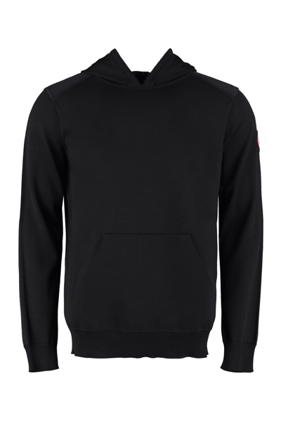 Shop Canada Goose Amherst Knitted Hoodie In Black