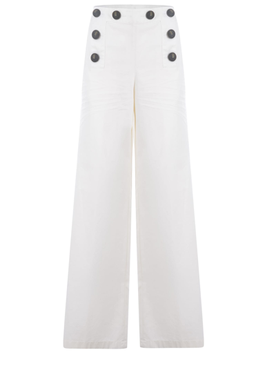 Shop Dsquared2 Pantaloni  In Cotone In Bianco