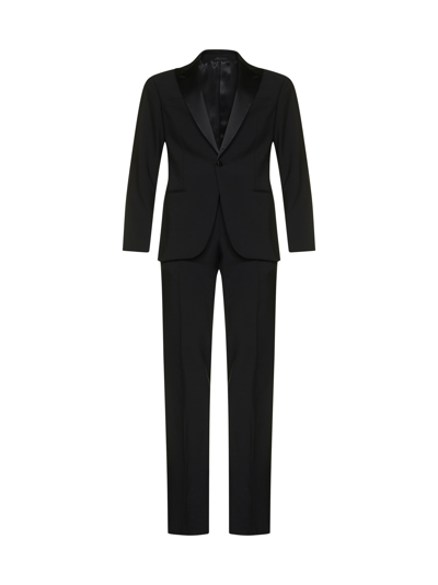 Shop Giorgio Armani Suit In Black Beauty