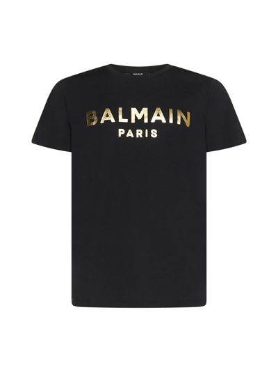 Shop Balmain T-shirt In Noir Or