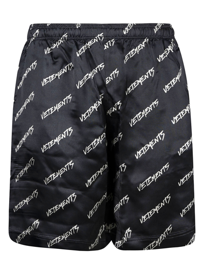 Shop Vetements Monogram Pajamas In Black/white