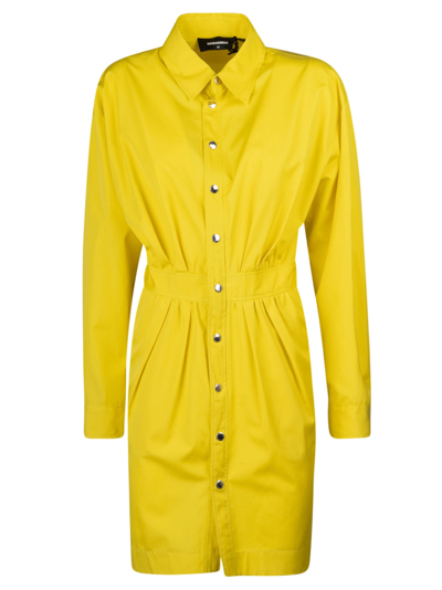 Shop Dsquared2 Gathered Shirt Dress In C