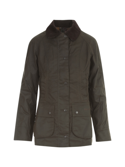 Shop Barbour Classic Beadnell Wax Cot Outwear In Olive