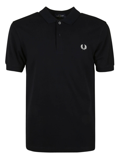 Shop Fred Perry Plain  Polo Shirt In Navy