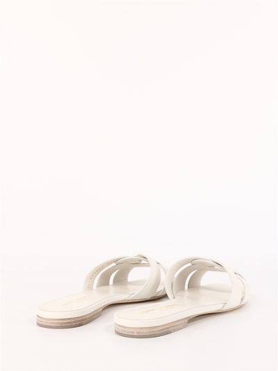 Shop Saint Laurent Nu Pieds Tribute 05 Sandals In Cream