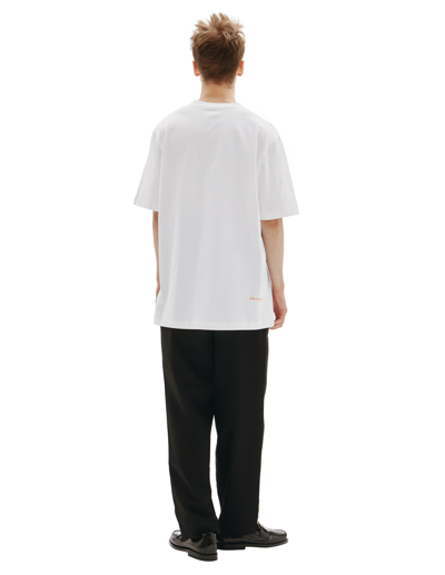 Shop Oamc Orbital Cotton T-shirt In White