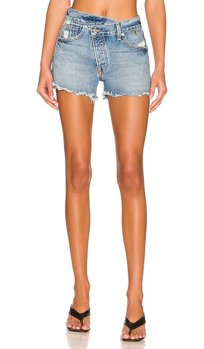 Shop Eb Denim Crossover Shorts In Jeanette