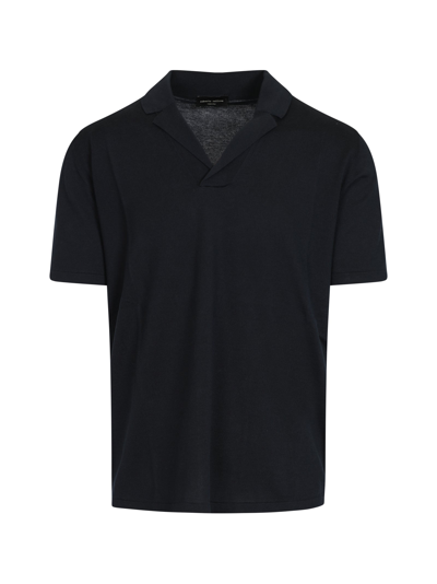 Shop Roberto Collina Short-sleeved Polo In Blue