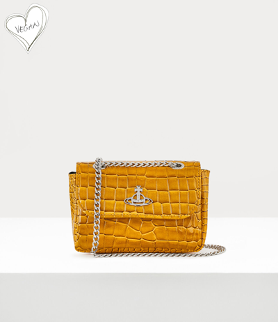 Shop Vivienne Westwood Johanna Small Purse With Chain In Yellow