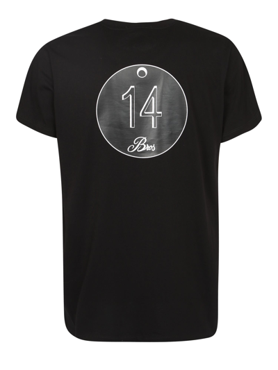 Shop 14 Bros Logo-print T-shirt In Black
