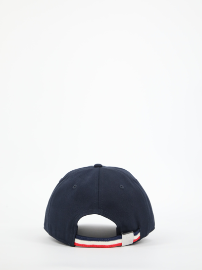 Moncler Logo-patch Detail Baseball Cap In Blue