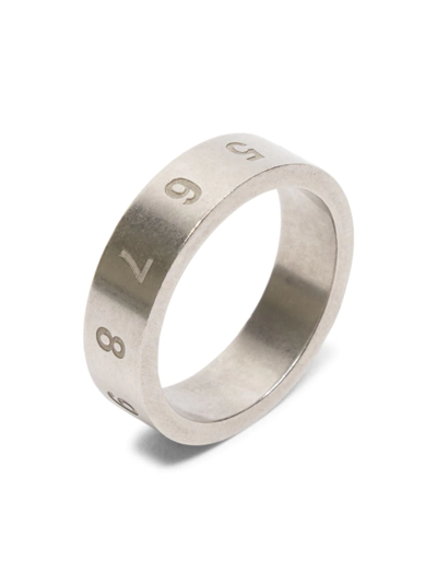 Maison Margiela Number-engraved Sterling-silver Ring | ModeSens