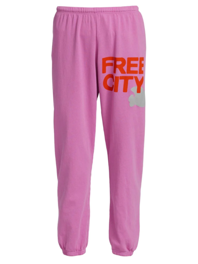 Shop Freecity Logo Sweatpants In Pinklight