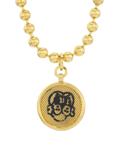Shop Givenchy Chito Finesse Pup Pendant Necklace In Golden