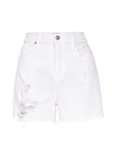 Shop Good American Women's Good '90s Denim Shorts In White