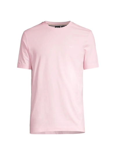 Shop Hugo Boss Thompson 01 Cotton T-shirt In Open Pink