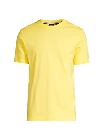 Shop Hugo Boss Thompson 01 Cotton T-shirt In Light Yellow