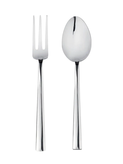 Shop Mepra Levantina 2-piece Fork & Spoon Serving Set In Silver