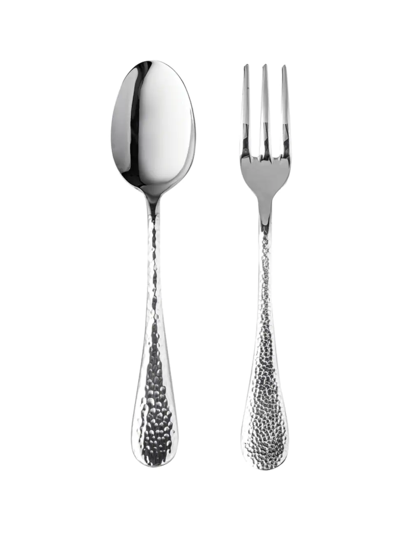 Shop Mepra Epoque Fork & Spoon Serving Set In Silver