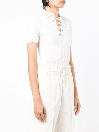 Shop Dion Lee Drawstring Track Shorts In Weiss