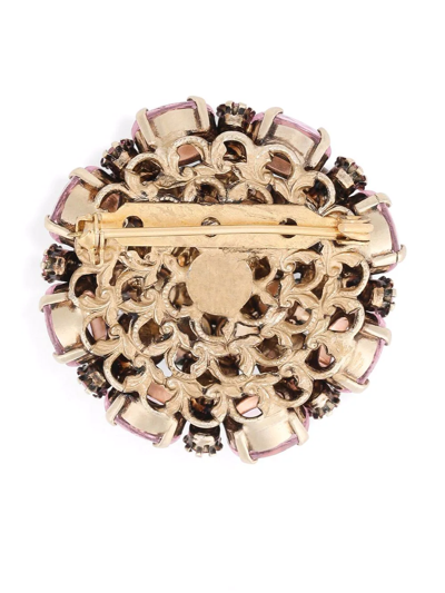 Shop Dolce & Gabbana Embellished-brooch In Rosa
