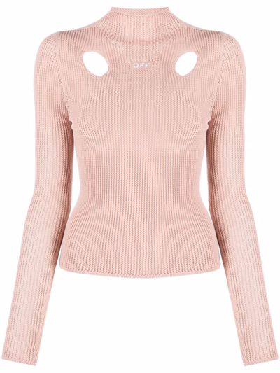 Off-white Meteor Knitted Top In Neutrals