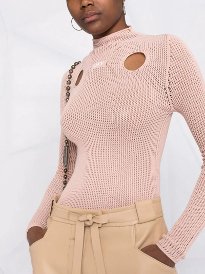 Off-white Meteor Knitted Top In Neutrals