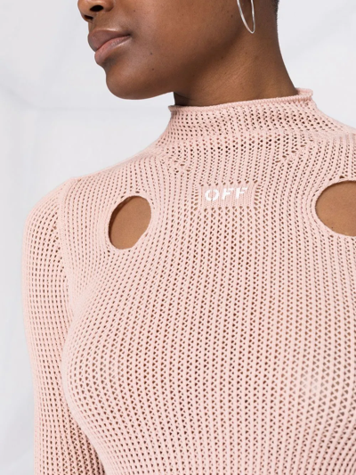 Off-white Meteor Knitted Top In Neutrals