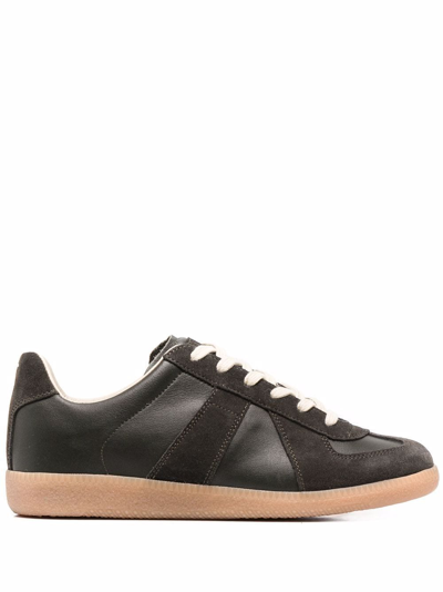 Maison Margiela Replica Lace-up Sneakers In Green | ModeSens