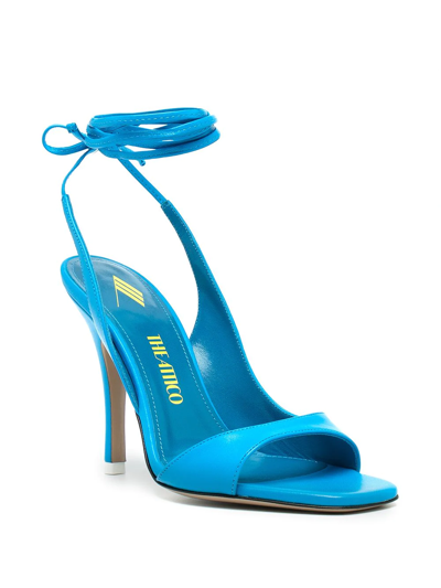 Shop Attico Inez 105mm Sandals In Blau