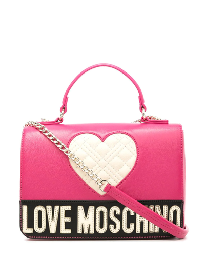 Love Moschino Heart-detail Top Handle Bag In Rosa | ModeSens